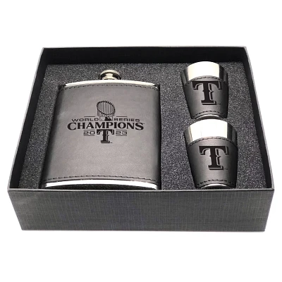 Texas Rangers 2023 World Series Champions Flask and Shot Set                                                                    