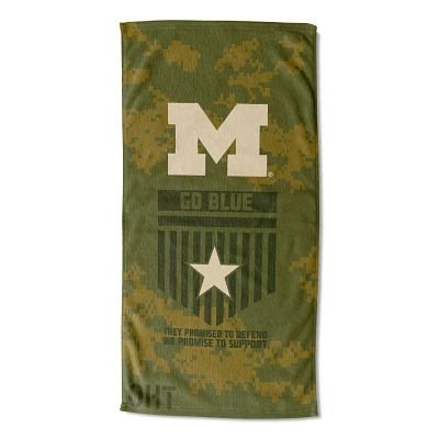 The Northwest Group Michigan Wolverines 30" x 60" OHT Military Appreciation Proud Beach Towel                                   