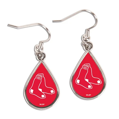 WinCraft Boston Sox Tear Drop Dangle Earrings                                                                                   