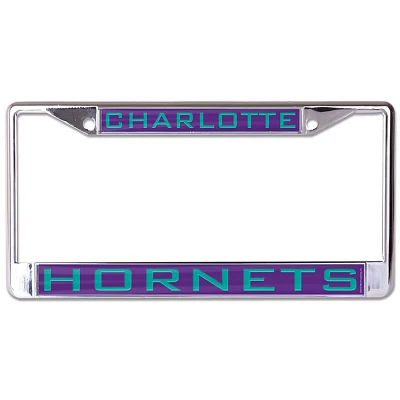 WinCraft Charlotte Hornets Laser Inlaid Metal License Plate Frame                                                               