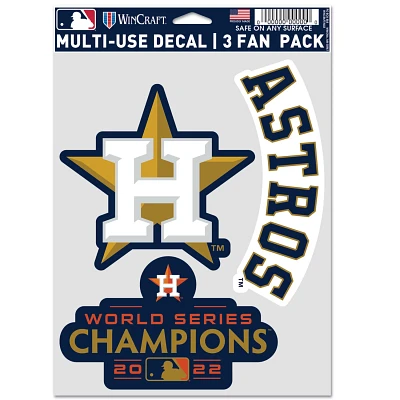 WinCraft Houston Astros 2023 Collection 5" x 7" Three-Pack Fan Decal Set                                                        