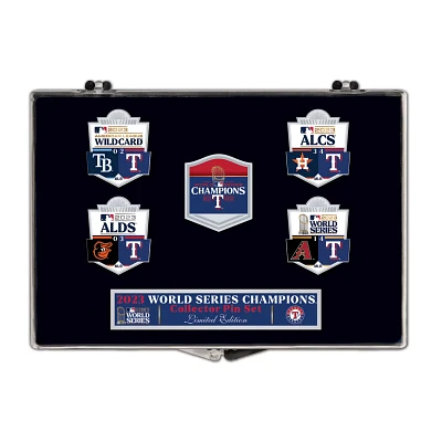 WinCraft Texas Rangers 2023 World Series Champions Five-Piece Collector Pin Set                                                 