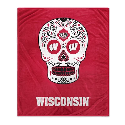 Wisconsin Badgers 60'' x 70'' Sugar Skull Fleece Blanket                                                                        