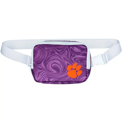Women's ZooZatz Clemson Tigers Swirly Belt Adjustable Fanny Pack Bag                                                            