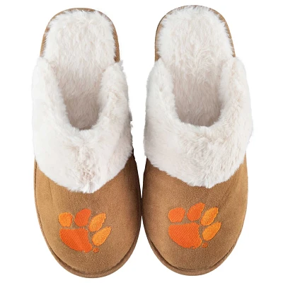 ZooZatz Clemson Tigers Faux Fur Slippers                                                                                        