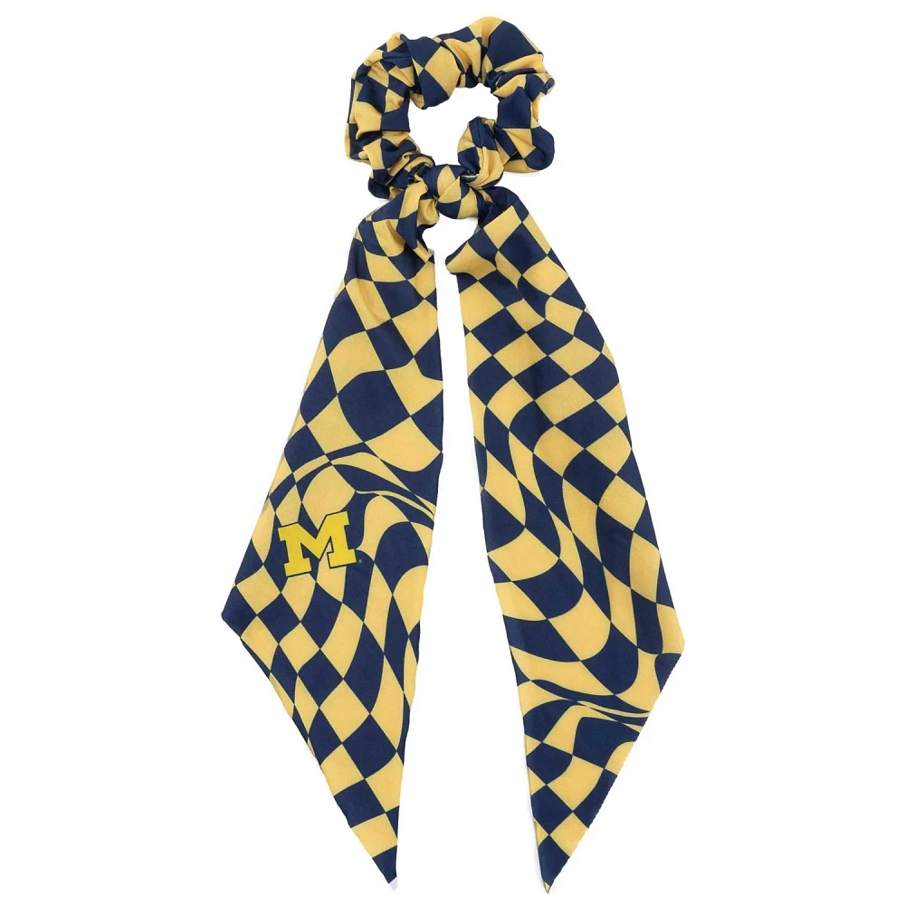 ZooZatz Michigan Wolverines Checkered Scrunchie Scarf                                                                           