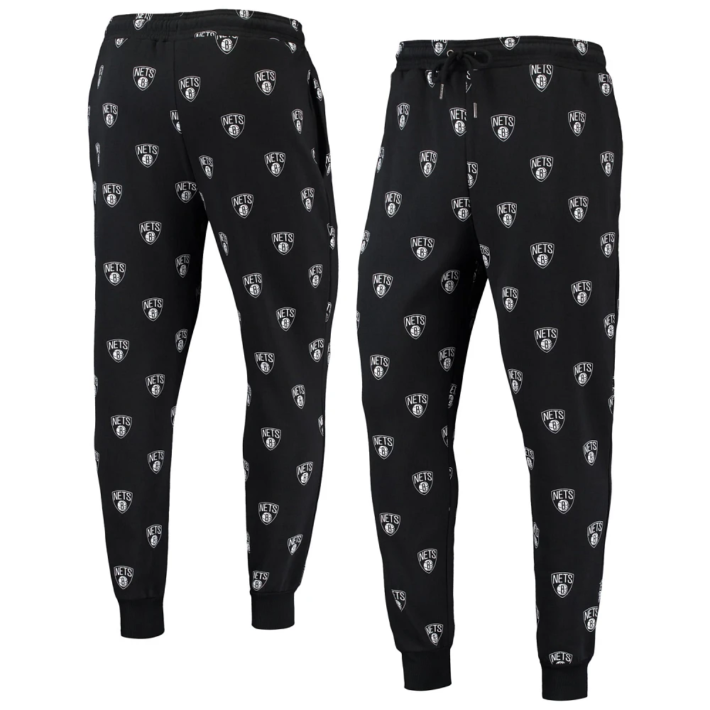 The Wild Collective Brooklyn Nets Allover Logo Jogger Pants