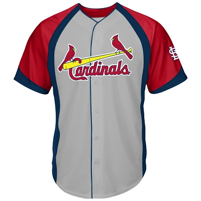 / St Louis Cardinals Boston Sox Big  Tall Colorblock Full-Snap Jersey