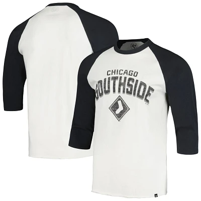 '47 Chicago White Sox City Connect Crescent Franklin Raglan Three-Quarter Sleeve T-Shirt
