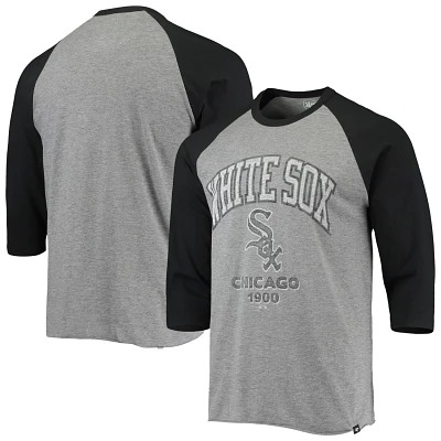 '47 Heathered Gray/ Chicago White Sox 1900 Inaugural Season Vintage Raglan 3/4-Sleeve T-Shirt