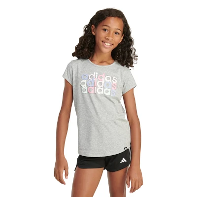 adidas Girls' Essential Heather Short Sleeve Shirt