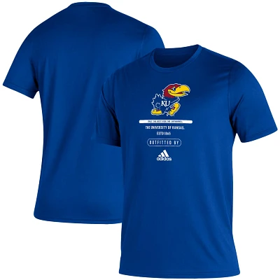 adidas Kansas Jayhawks Sideline Locker Tag Creator AEROREADY T-Shirt