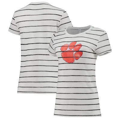 Alternative Apparel Clemson Tigers Ideal Stripe Tri-Blend T-Shirt