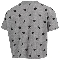 Alternative Apparel Heathered Gray Oklahoma Sooners Headliner Stars Cropped Tri-Blend T-Shirt