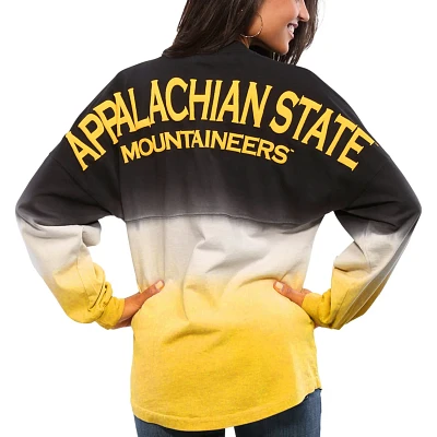 Appalachian State Mountaineers Ombre Long Sleeve Dip-Dyed Spirit Jersey                                                         