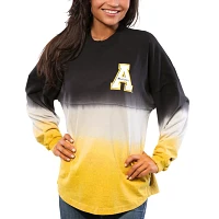 Appalachian State Mountaineers Ombre Long Sleeve Dip-Dyed Spirit Jersey                                                         