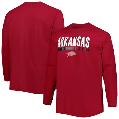 Arkansas Razorbacks Big  Tall Two-Hit Long Sleeve T-Shirt