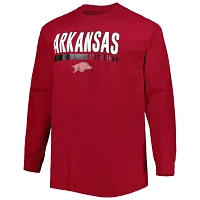 Arkansas Razorbacks Big  Tall Two-Hit Long Sleeve T-Shirt