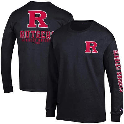 Champion Rutgers Scarlet Knights Team Stack Long Sleeve T-Shirt