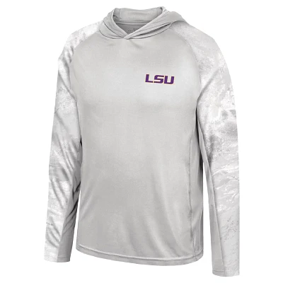 Colosseum Athletics Men's Louisiana State University Gulf Stream Long Sleeve Performance Fishing Hooded T-shirt                 