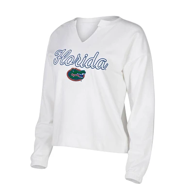 Concepts Sport Florida Gators Sienna Notch Neck Long Sleeve T-Shirt                                                             