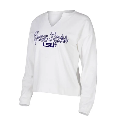 Concepts Sport LSU Tigers Sienna Notch Neck Long Sleeve T-Shirt