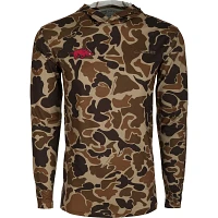 Drake Waterfowl Men's University of Arkansas Performance Camo Hooded Long Sleeve Shirt