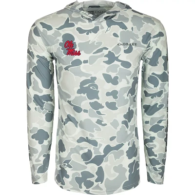 Drake Waterfowl Men's University of Mississippi Performance Camo Hooded Long Sleeve Shirt                                       