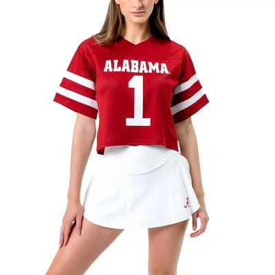 Established  Co Alabama Tide Fashion Boxy Cropped Football Jersey