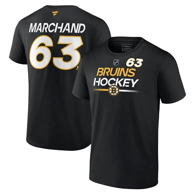 Fanatics Branded Brad Marchand Boston Bruins Authentic Pro Prime Name  Number T-Shirt