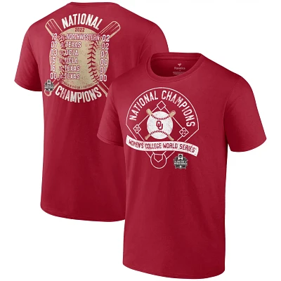 Fanatics Branded Oklahoma Sooners 2022 NCAA Softball Wo College World Series Champions Slide T-Shirt