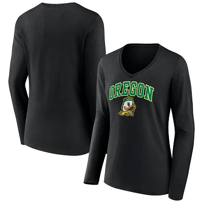 Fanatics Branded Oregon Ducks Evergreen Campus Long Sleeve V-Neck T-Shirt