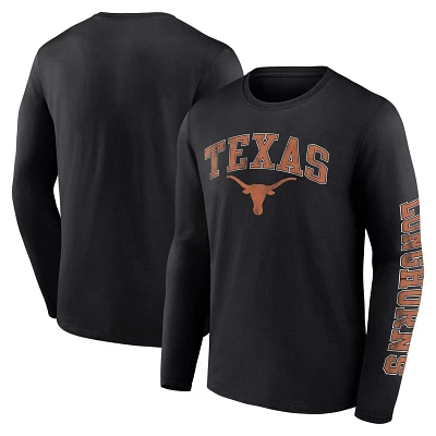 Fanatics Branded Texas Longhorns Distressed Arch Over Logo Long Sleeve T-Shirt