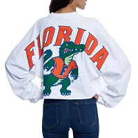 Florida Gators Raw Hem Cropped Spirit Jersey Long Sleeve T-Shirt