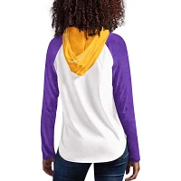 G-III 4Her by Carl Banks /Purple LSU Tigers From the Sideline Raglan Long Sleeve Hoodie T-Shirt