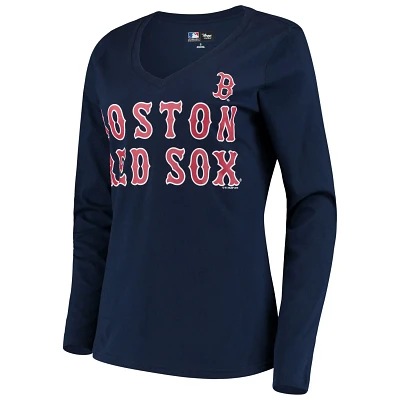 G-III 4Her by Carl Banks Boston Red Sox Post Season Long Sleeve T-Shirt                                                         