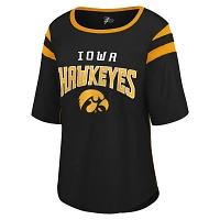 G-III 4Her by Carl Banks Iowa Hawkeyes Plus Linebacker Half-Sleeve T-Shirt