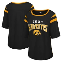 G-III 4Her by Carl Banks Iowa Hawkeyes Plus Linebacker Half-Sleeve T-Shirt