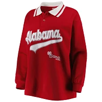 Gameday Couture Alabama Tide Happy Hour Long Sleeve Polo                                                                        