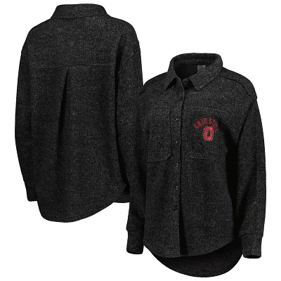 Gameday Couture Ohio State Buckeyes Switch It Up Tri-Blend Button-Up Shacket                                                    