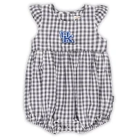 Girls Garb Kentucky Wildcats Cara Woven Gingham Ruffled Bodysuit