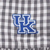 Girls Garb Kentucky Wildcats Cara Woven Gingham Ruffled Bodysuit