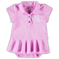 Girls Garb Michigan State Spartans Caroline Cap Sleeve Polo Bodysuit                                                            