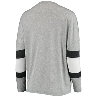 Heathered Gray Indiana Hoosiers Swell Stripe Long Sleeve T-Shirt                                                                