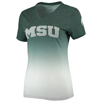 Heathered Michigan State Spartans Ombre V-Neck T-Shirt