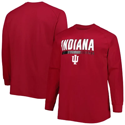 Indiana Hoosiers Big  Tall Two-Hit Long Sleeve T-Shirt