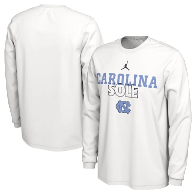 Jordan Brand North Carolina Tar Heels 2023 On Court Bench Long Sleeve T-Shirt