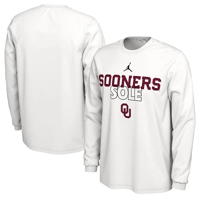 Jordan Brand Oklahoma Sooners 2023 On Court Bench Long Sleeve T-Shirt