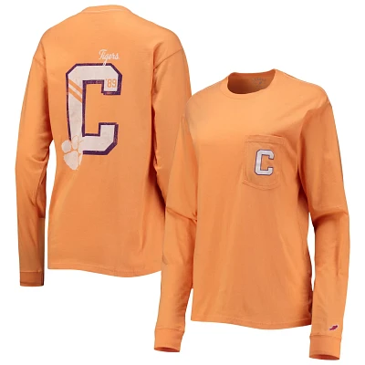 League Collegiate Wear Clemson Tigers Pocket Oversized Long Sleeve T-Shirt