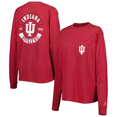 League Collegiate Wear Indiana Hoosiers Oversized Pocket Long Sleeve T-Shirt